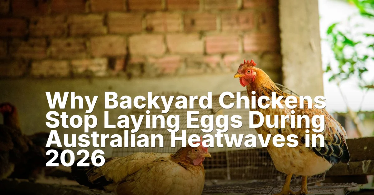 Why Backyard Chickens Stop Laying Eggs During Australian Heatwaves in 2026